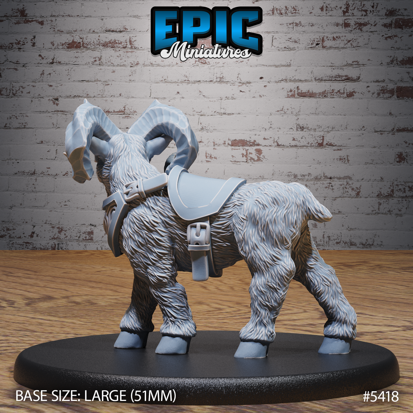 Dwarven Goat Mount (3 Variants Available) - Epic Miniatures