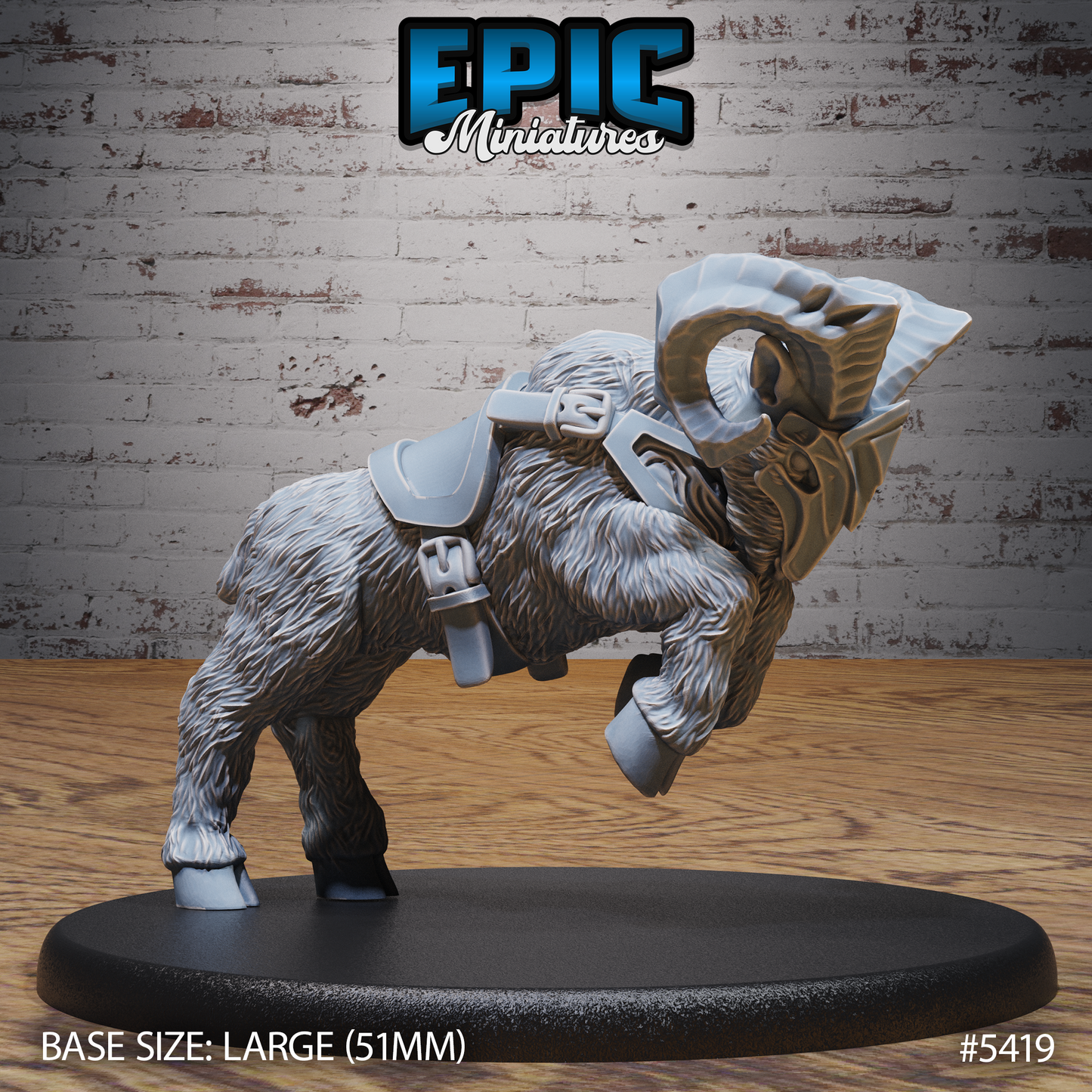 Dwarven Goat Mount (3 Variants Available) - Epic Miniatures