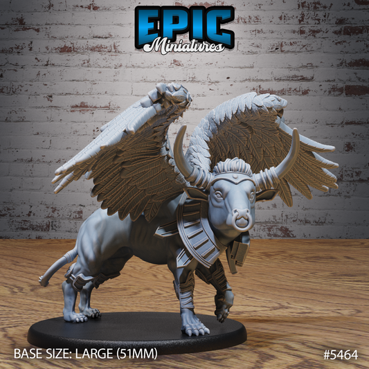 Winged Bull Beast (3 Variants) - Epic Miniatures
