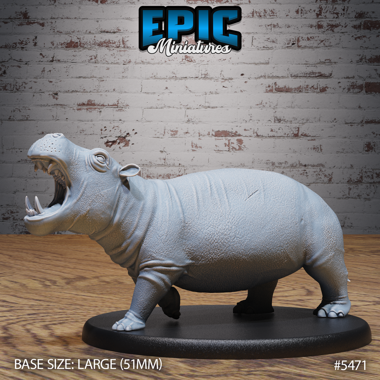 Hippo (2 Variants Available) - Epic Miniatures