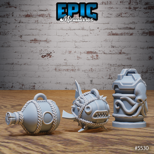 Underwater Scatter, Decorations (7 Variants Available) - Epic Miniatures