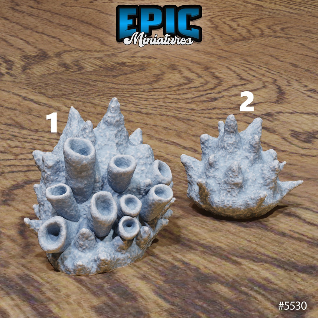 Underwater Scatter, Corals (8 Variants Available) - Epic Miniatures