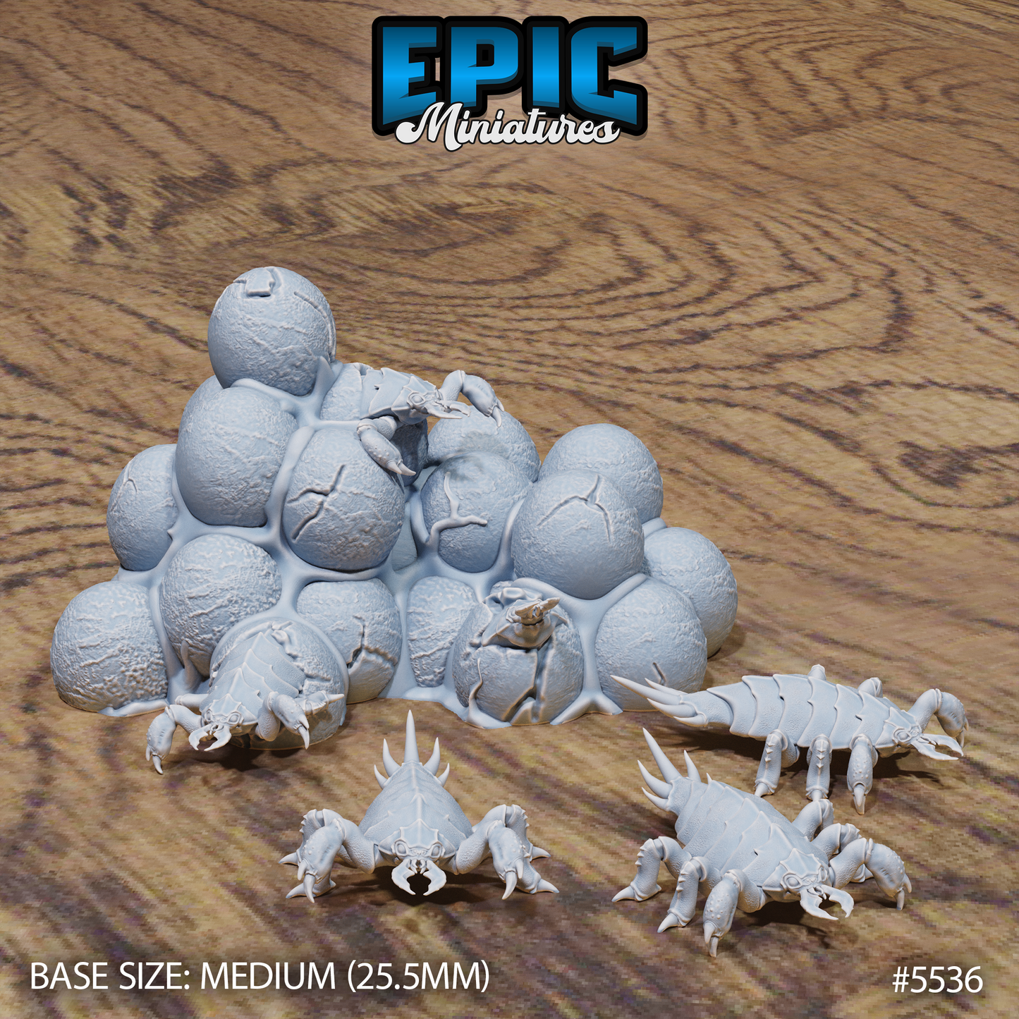 Ankheg Mother, Eggs and Young (7 Variants Available) - Epic Miniatures