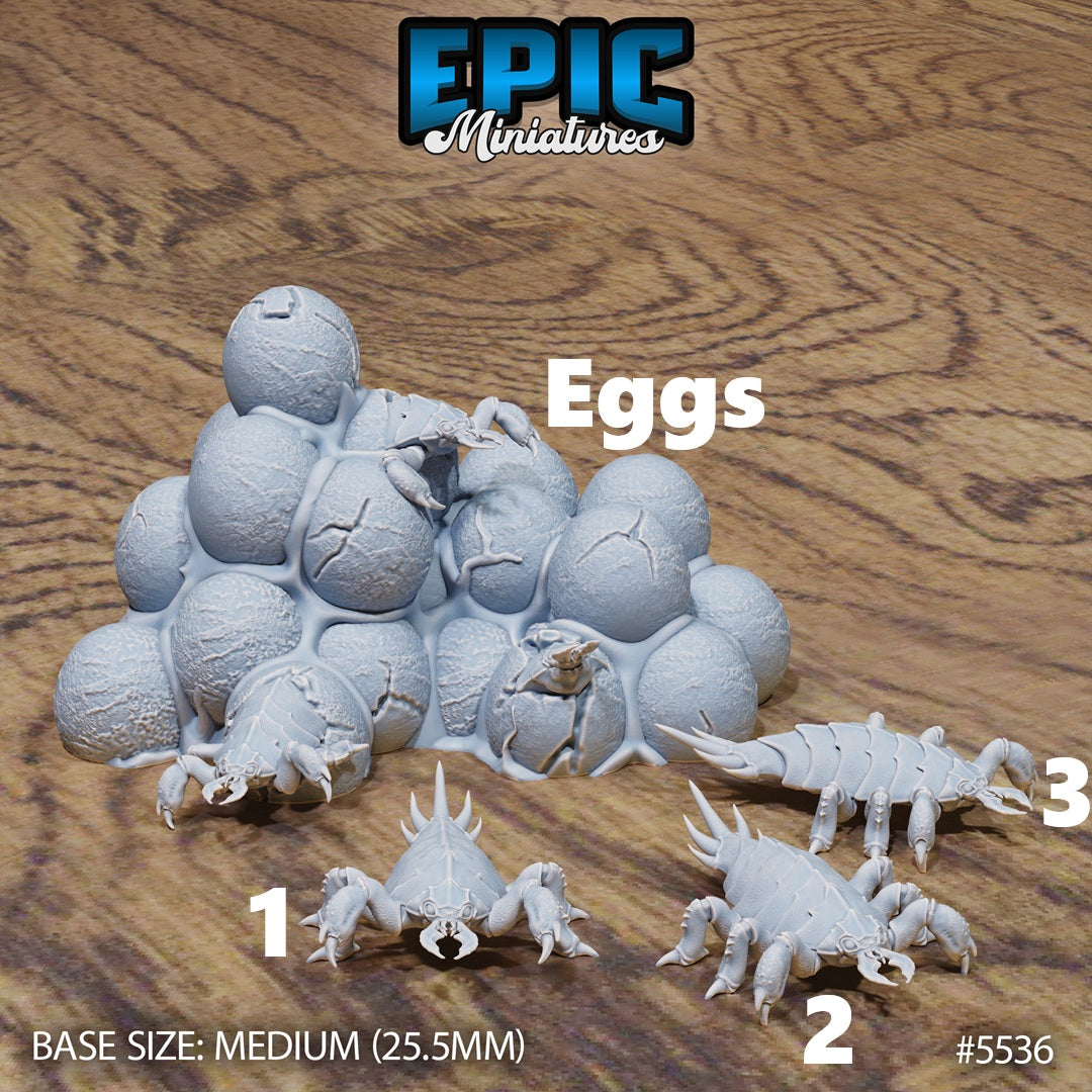 Ankheg Mother, Eggs and Young (7 Variants Available) - Epic Miniatures
