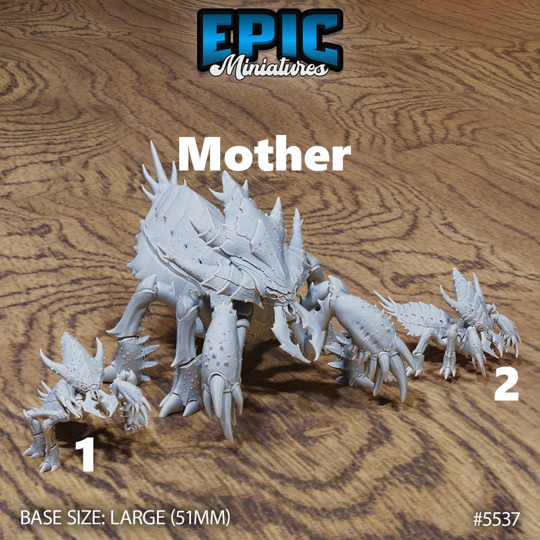 Ankheg Mother, Eggs and Young (7 Variants Available) - Epic Miniatures