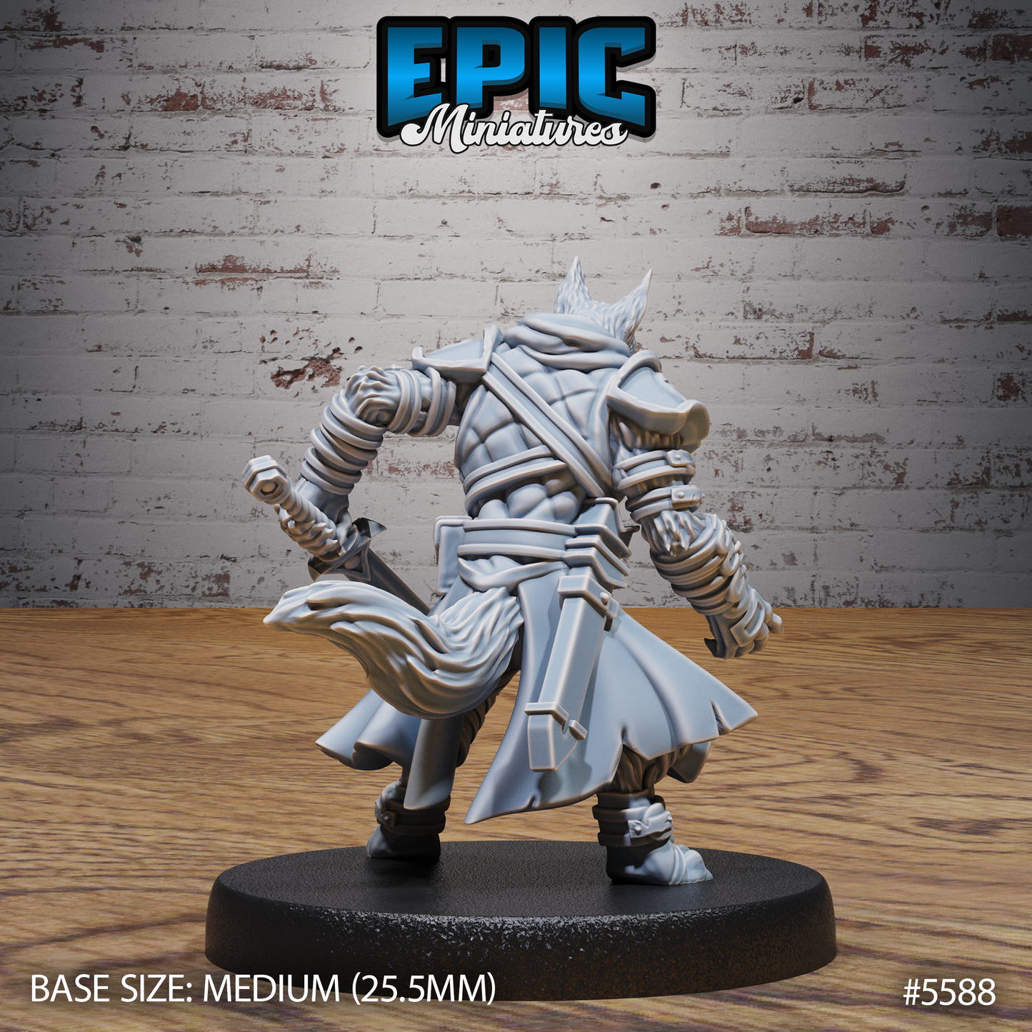 Dog Folk Adventurer (3 Variants Available) - Epic Miniatures