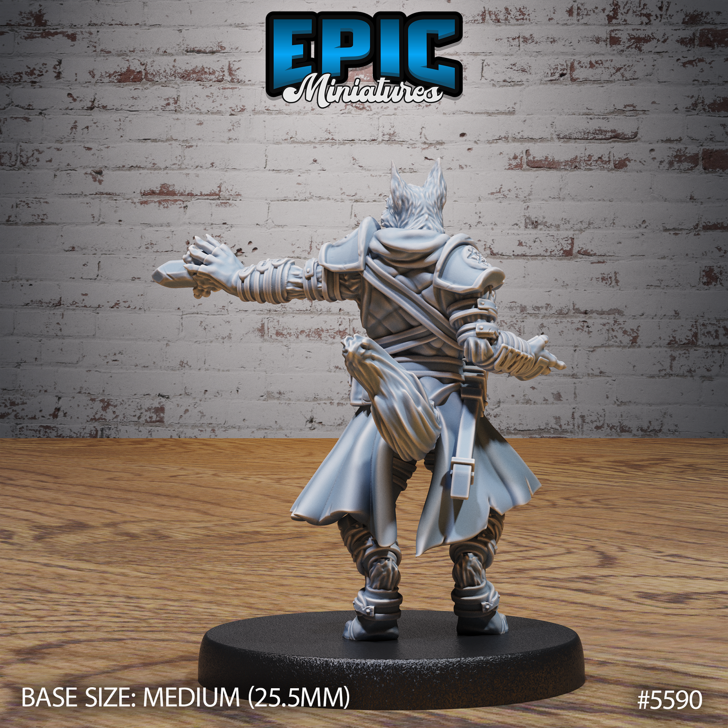Dog Folk Adventurer (3 Variants Available) - Epic Miniatures