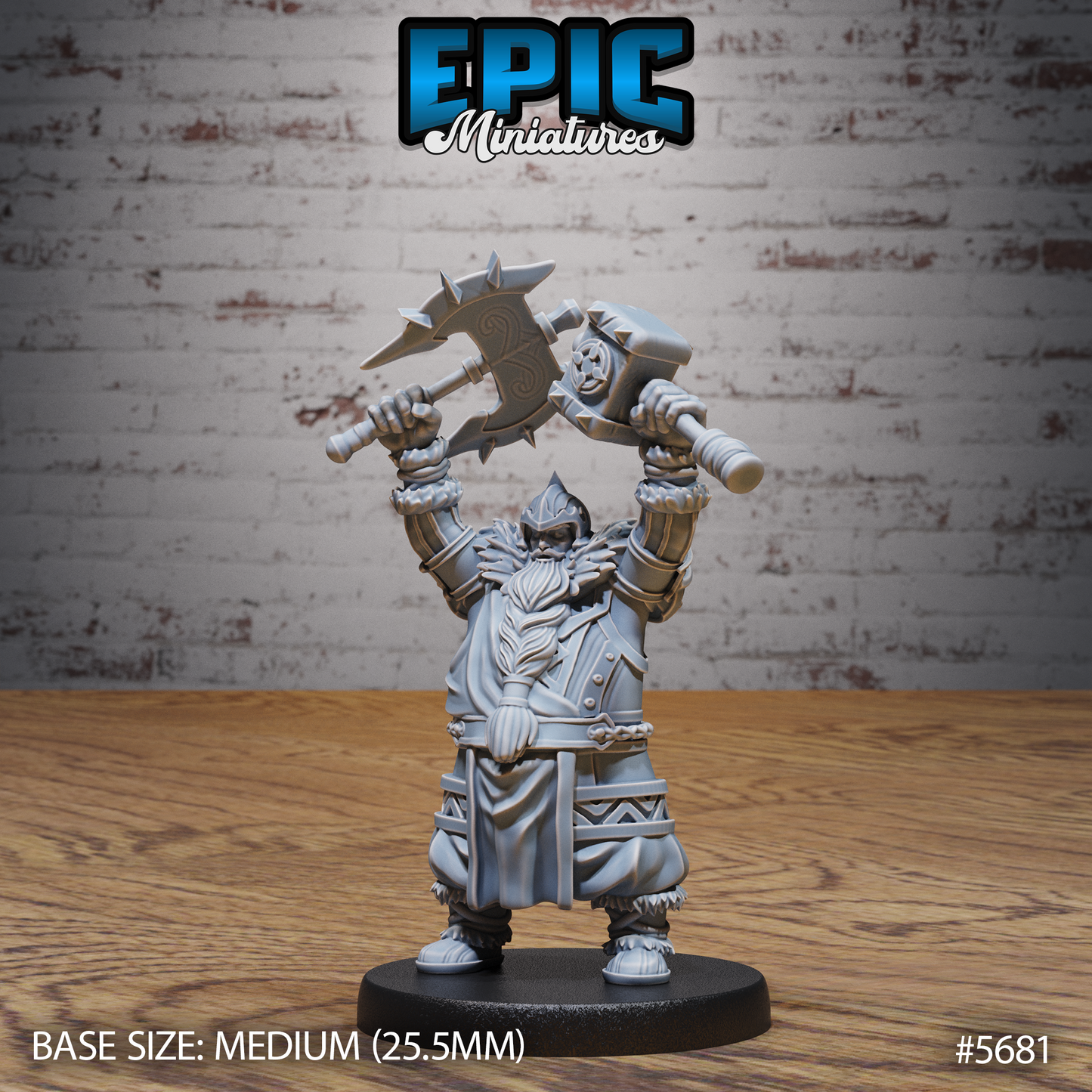 Dwarf Fighter (3 Variants Available) - Epic Miniatures
