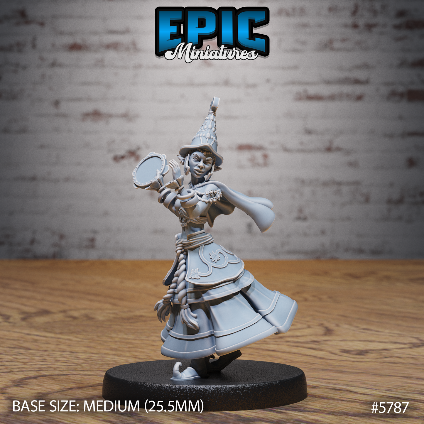 Half-Elf Bard (3 Variants Available) - Epic Miniatures