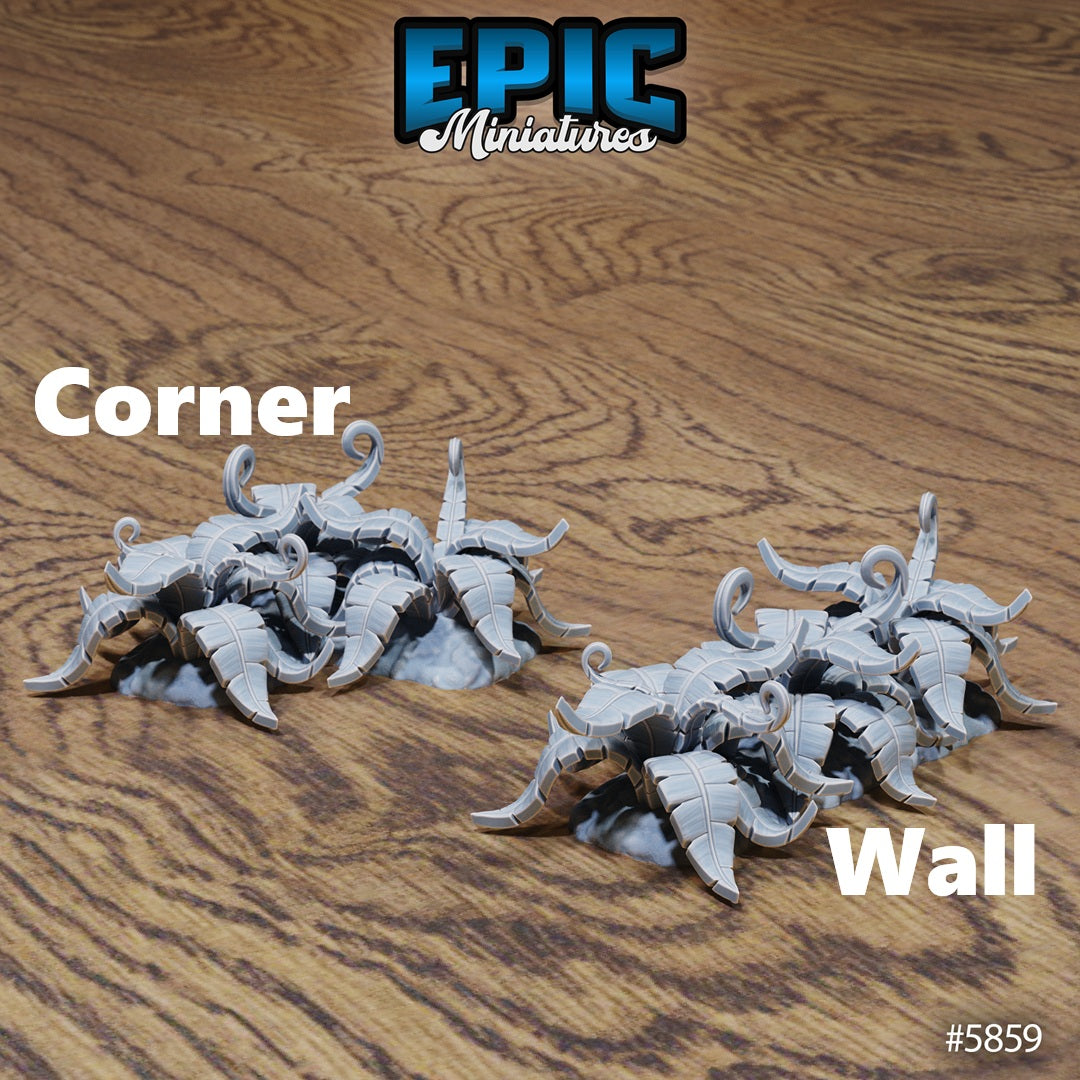 Untamed Jungle, Terrain Scatter Set - Green Leaves and Palm Tres (5 Variants Available) - Epic Miniatures