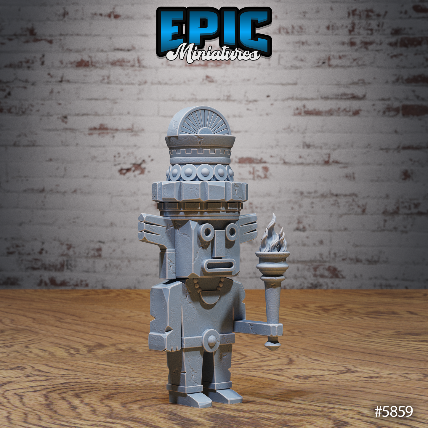 Untamed Jungle, Terrain Scatter Set - Totems and Guard Statues (5 Variants Available) - Epic Miniatures