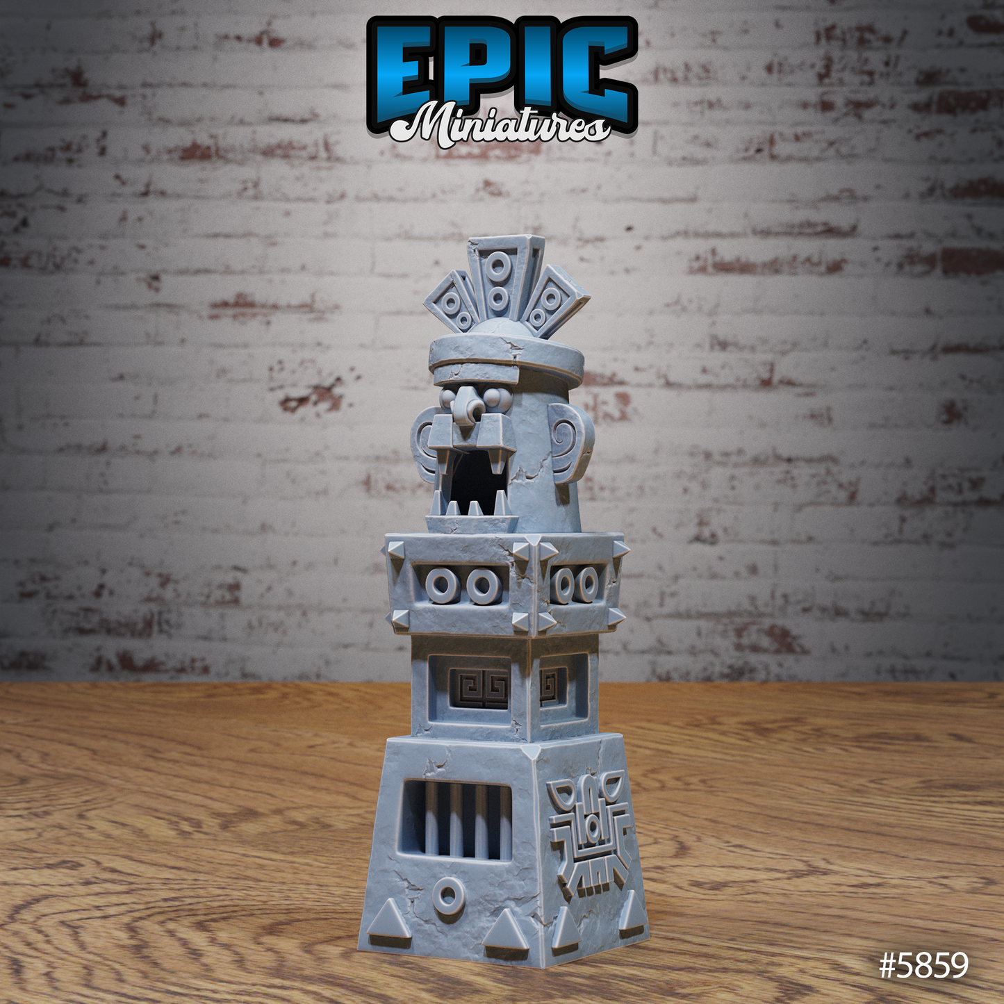 Untamed Jungle, Terrain Scatter Set - Totems and Guard Statues (5 Variants Available) - Epic Miniatures