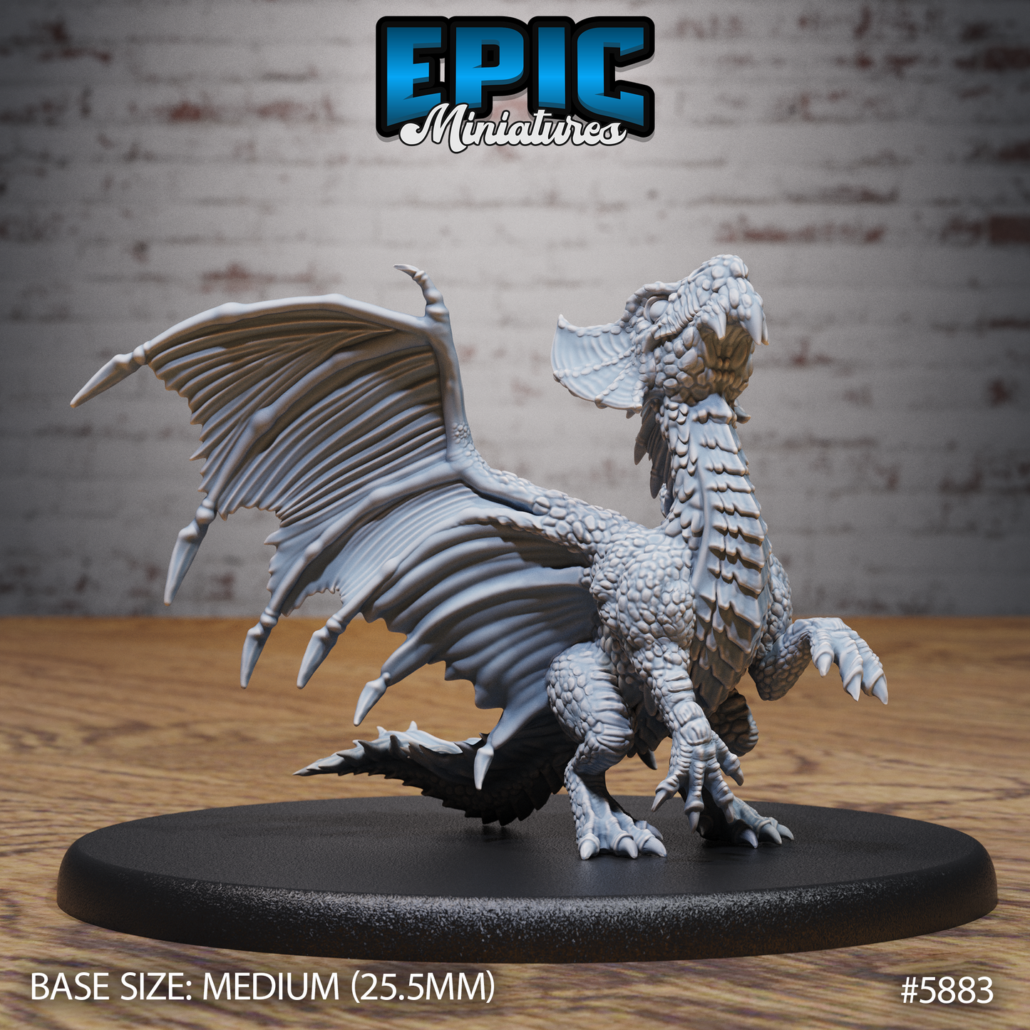 Brass Dragon Wyrmling (3 Variants Available) - Epic Miniatures
