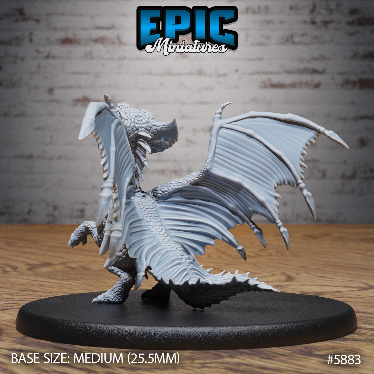 Brass Dragon Wyrmling (3 Variants Available) - Epic Miniatures