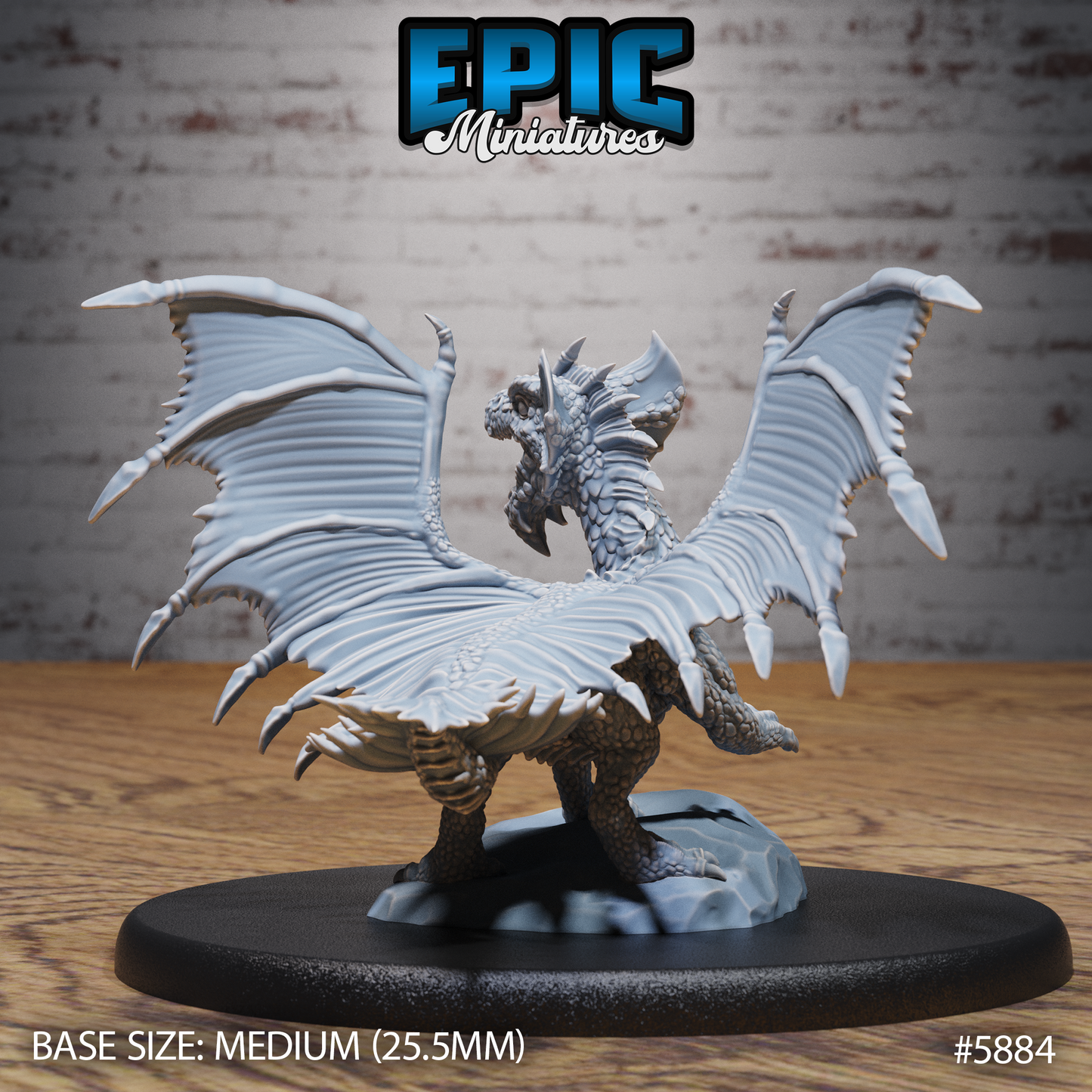 Brass Dragon Wyrmling (3 Variants Available) - Epic Miniatures