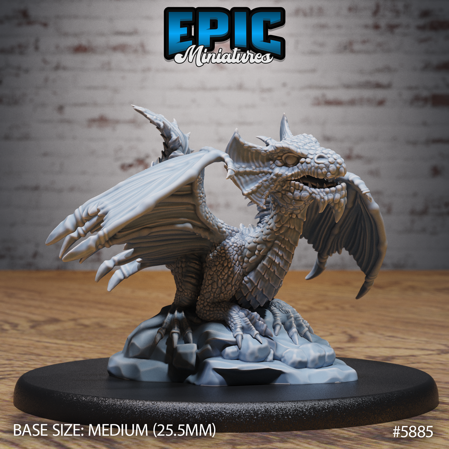 Brass Dragon Wyrmling (3 Variants Available) - Epic Miniatures