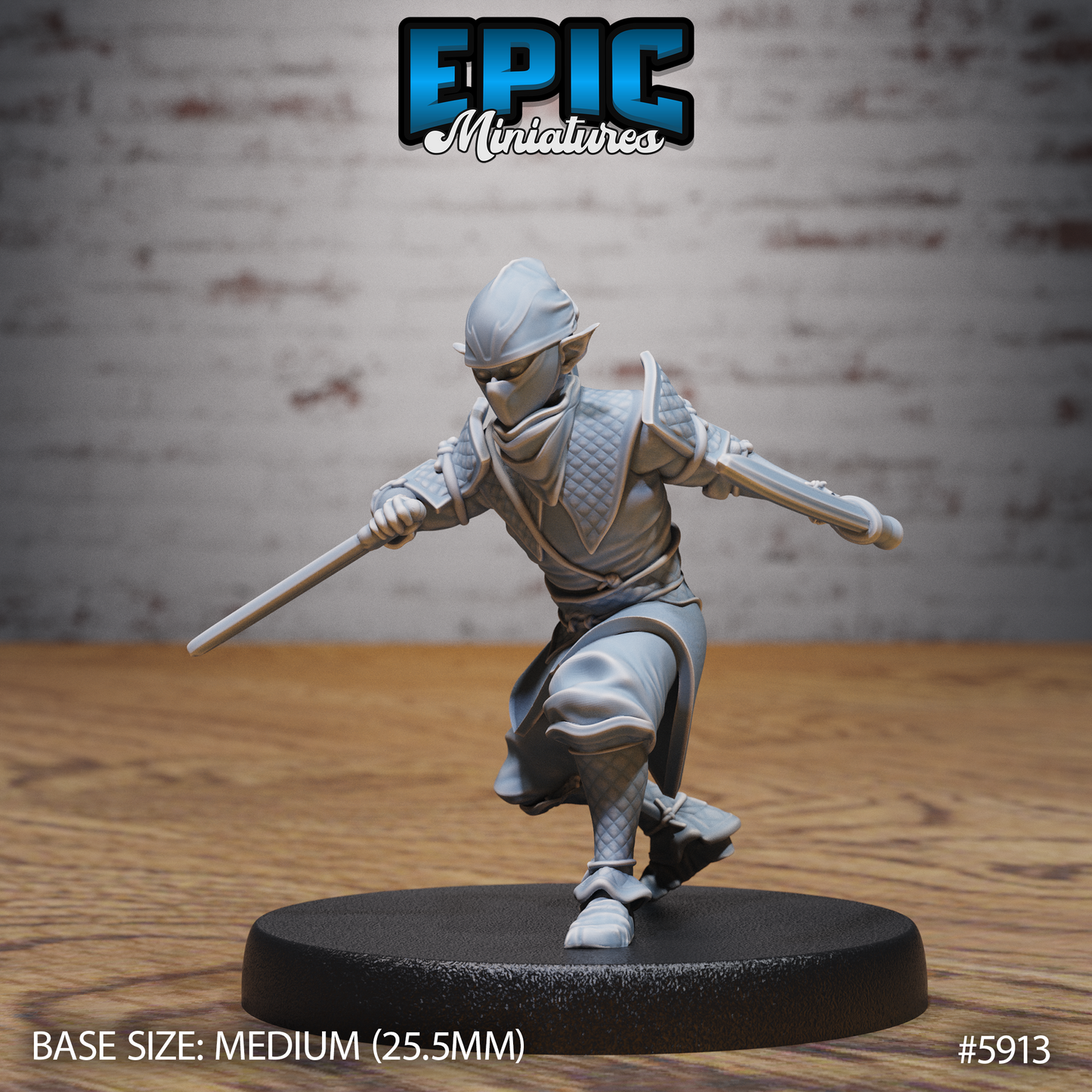 Halfling Ninja (3 Variants Available) - Epic Miniatures