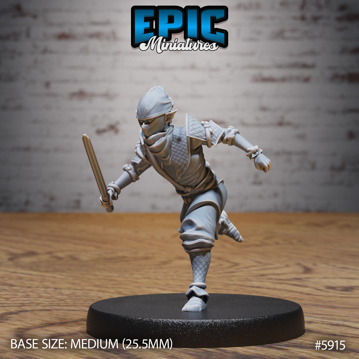 Halfling Ninja (3 Variants Available) - Epic Miniatures