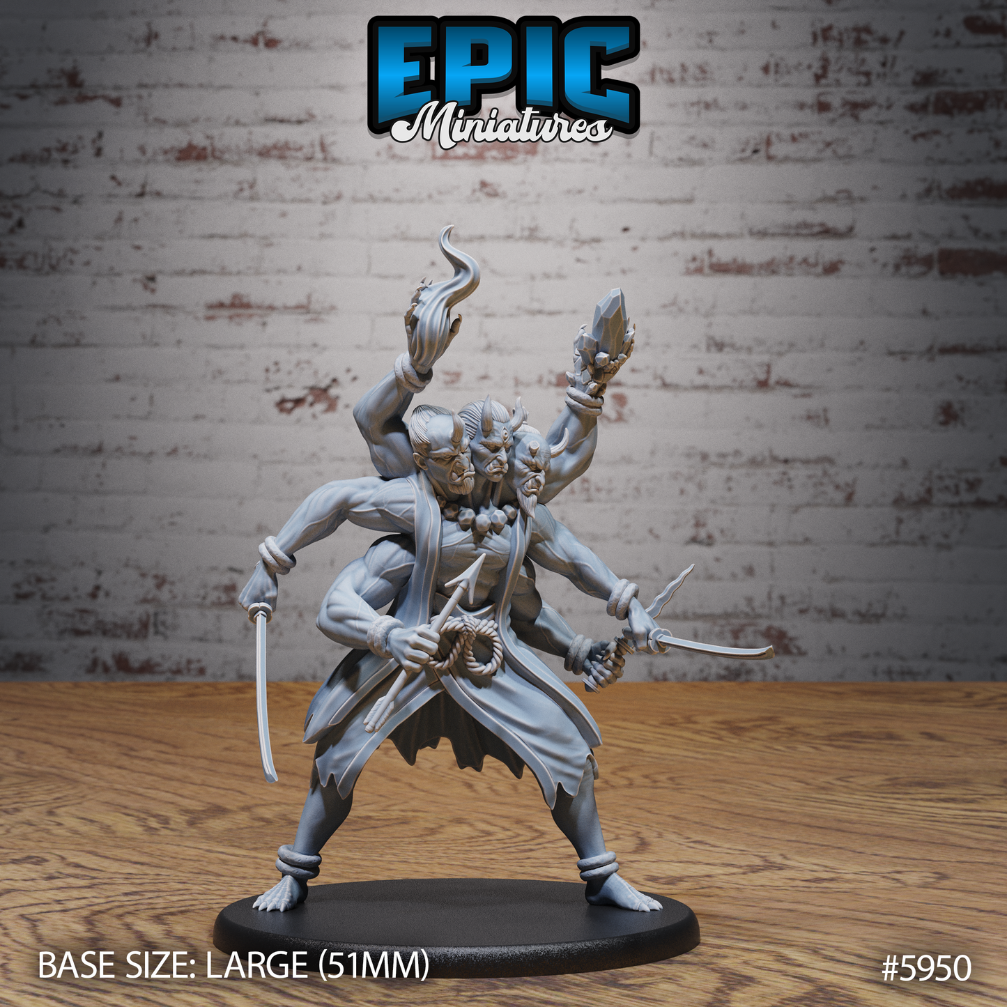 3 Heads Oni (3 Variants Available) - Epic Miniatures