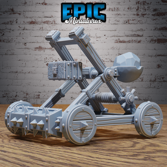 Snow Orc Village Catapult - Epic Miniatures