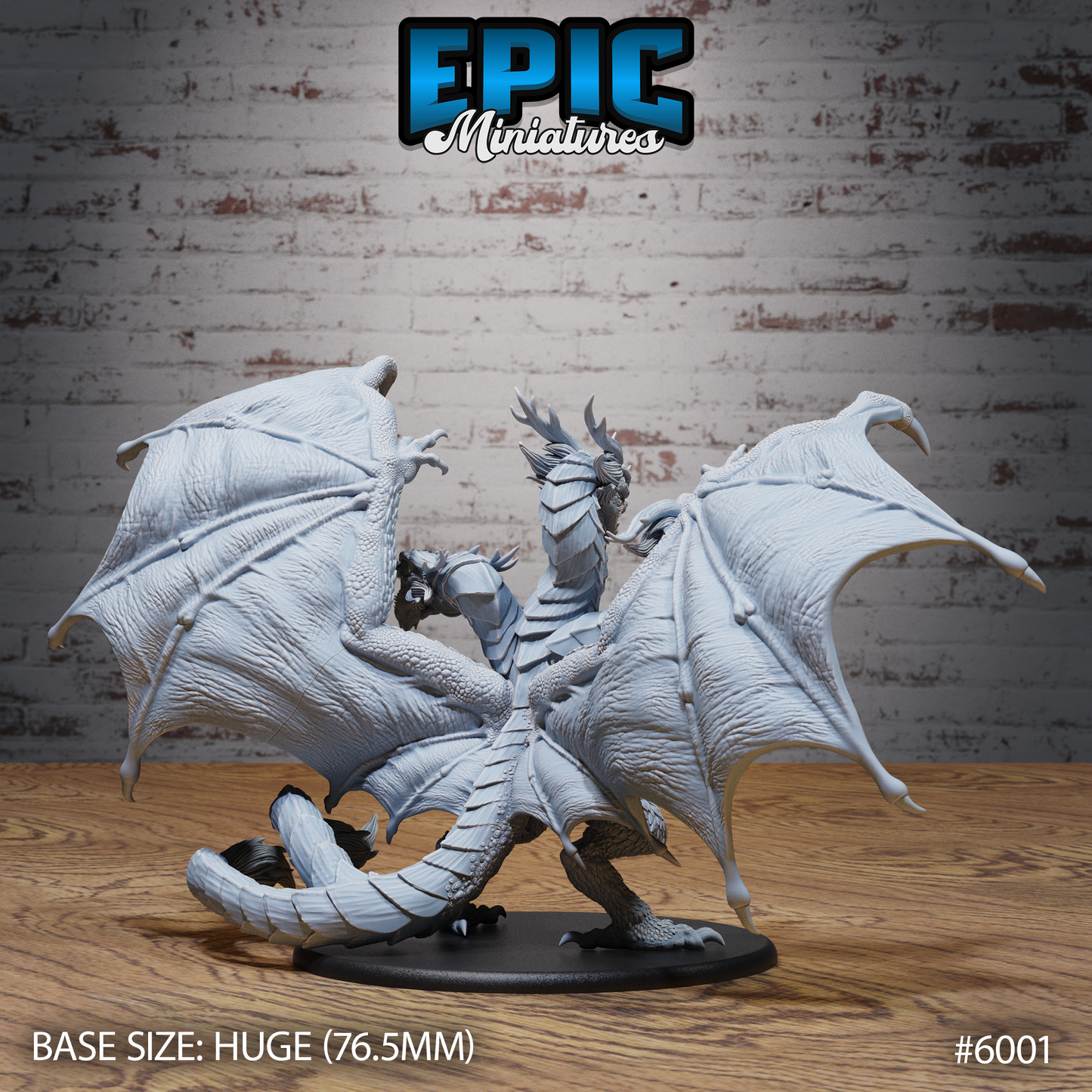 Trinity Horned Wyvern - Epic Miniatures