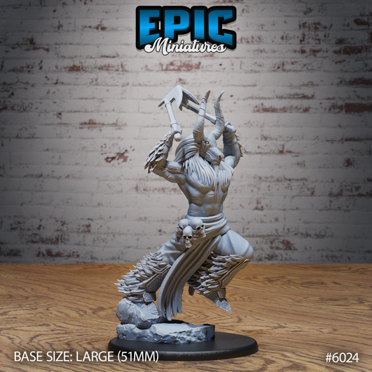 Bull Spirit Warrior (3 Variants Available) - Epic Miniatures
