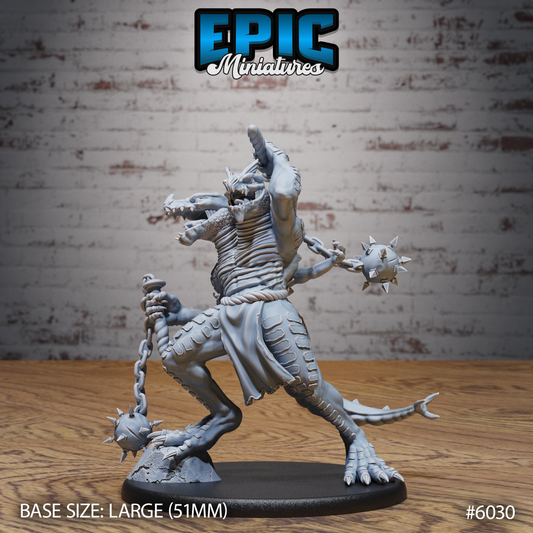 Lizard Folk Ettin (3 Variants Available) - Epic Miniatures