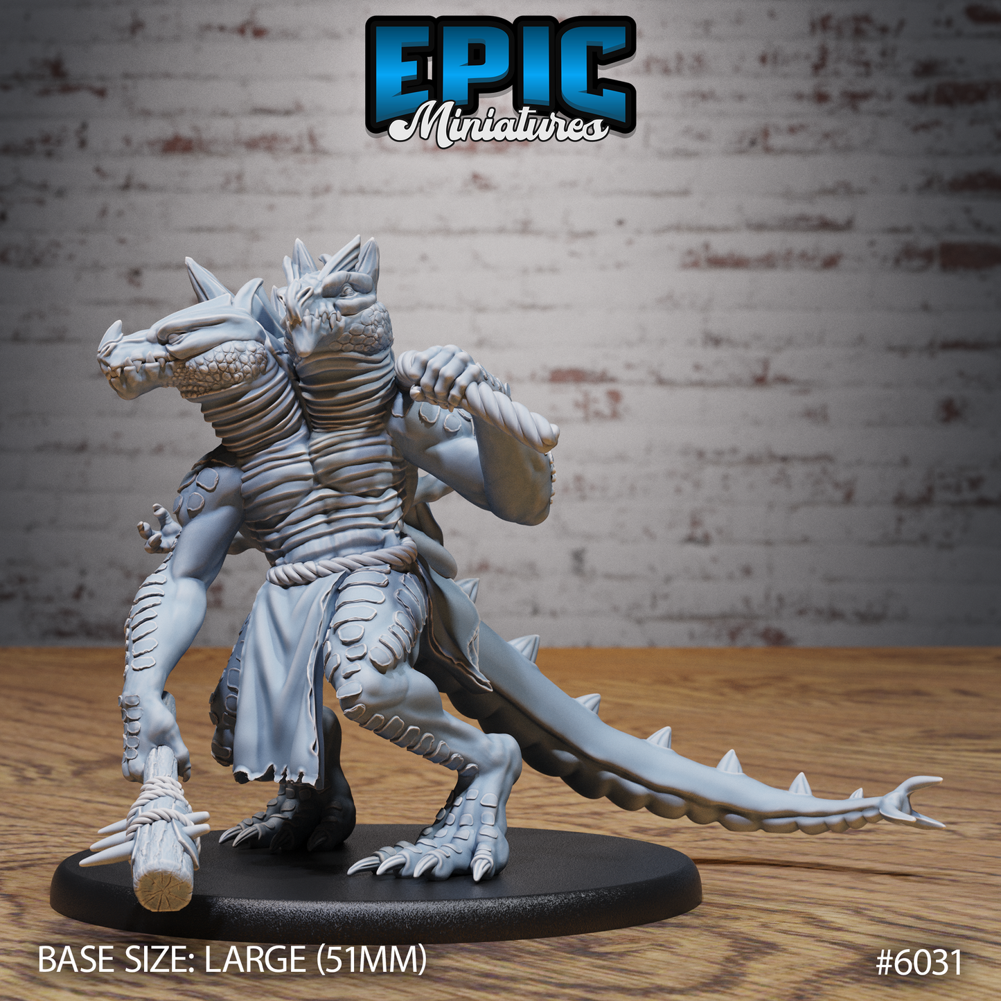 Lizard Folk Ettin (3 Variants Available) - Epic Miniatures