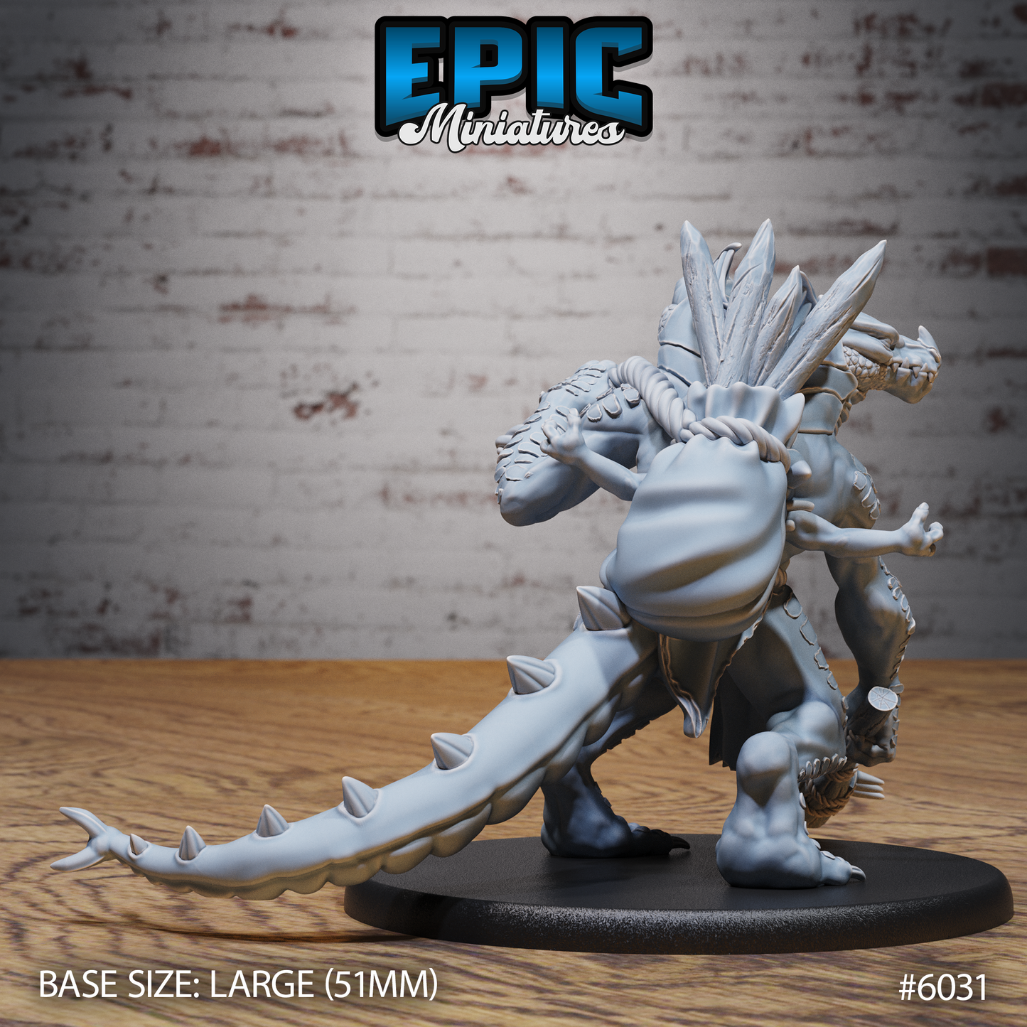 Lizard Folk Ettin (3 Variants Available) - Epic Miniatures