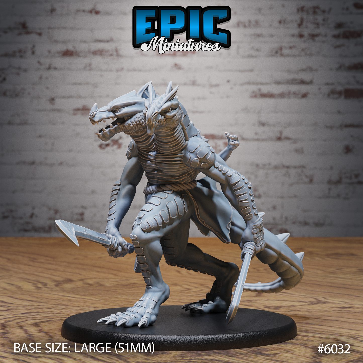 Lizard Folk Ettin (3 Variants Available) - Epic Miniatures