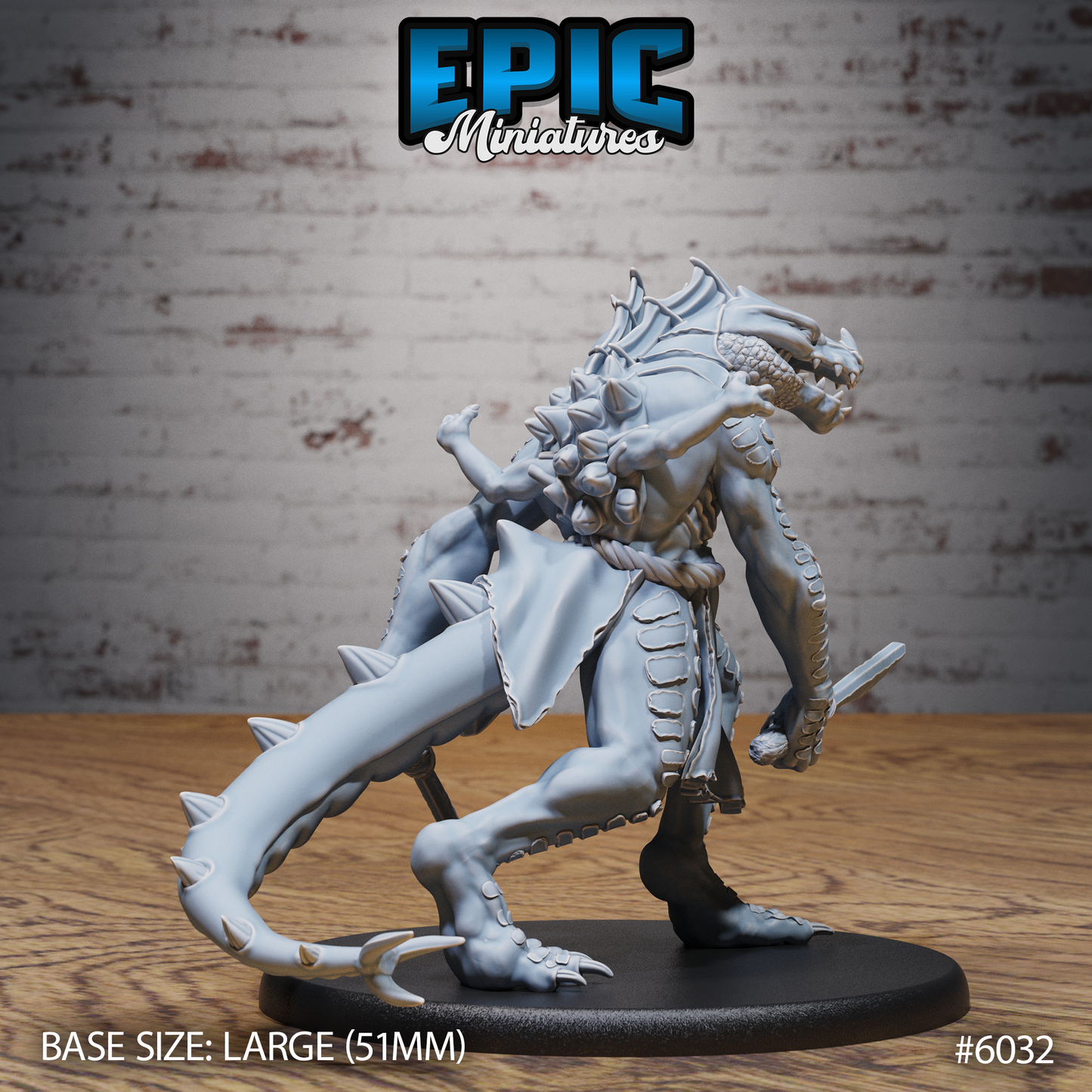 Lizard Folk Ettin (3 Variants Available) - Epic Miniatures