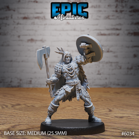 Native Adventurer - Axes (2 Variants Available) - Epic Miniatures (Copy)