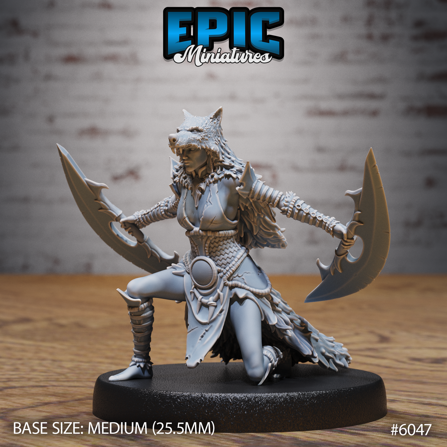 Wolf Spirit Huntress (4 Variants Available) - Epic Miniatures