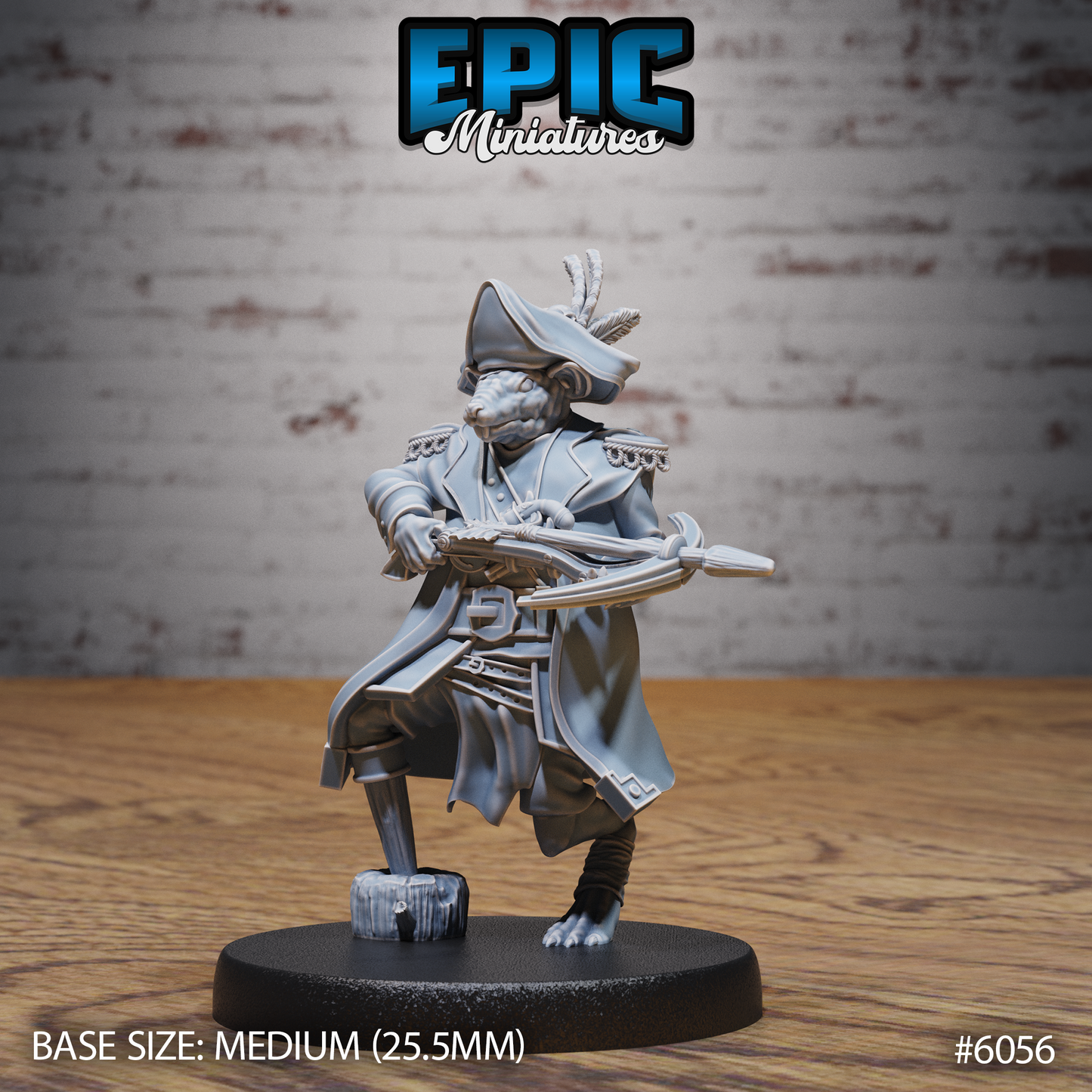 Ratfolk Pirate Captain (3 Variants Available) - Epic Miniatures