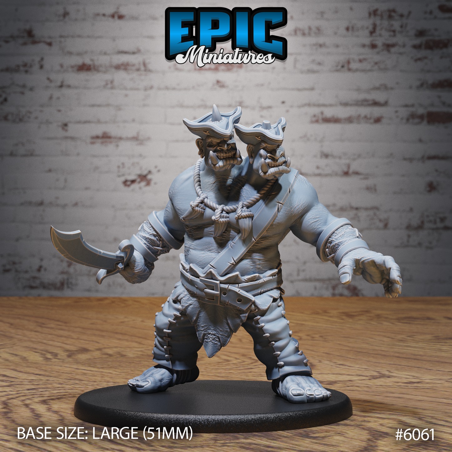 Ettin Pirate (3 Variants Available) - Epic Miniatures