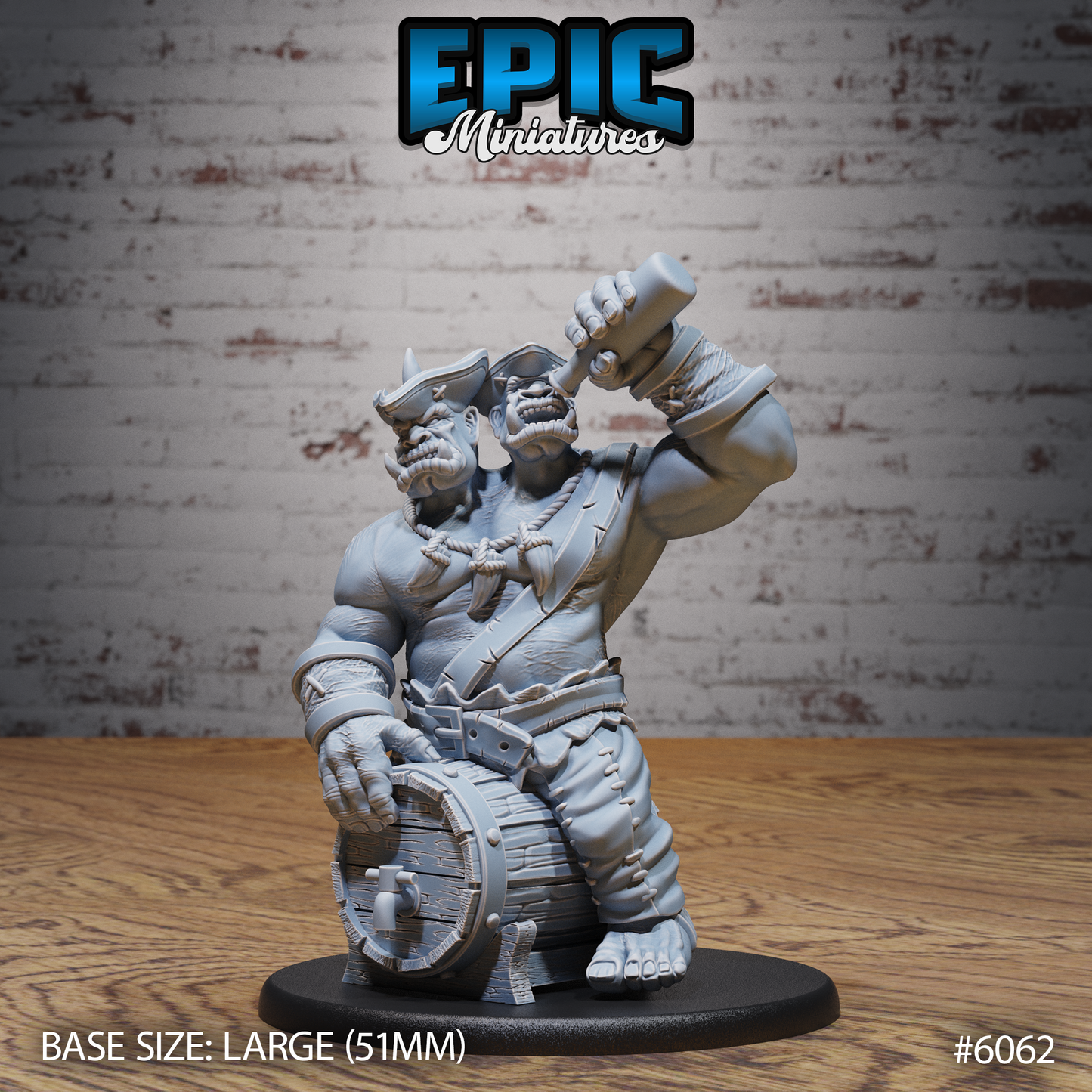 Ettin Pirate (3 Variants Available) - Epic Miniatures