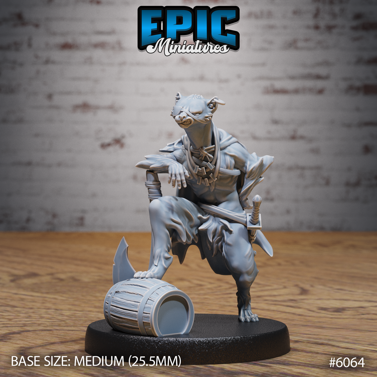 Otterfolk Pirate (3 Variants Available) - Epic Miniatures