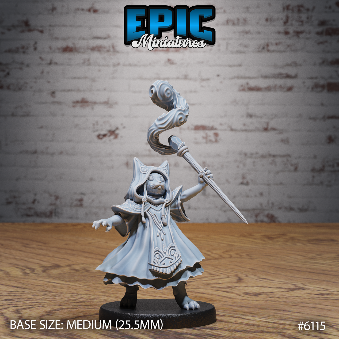 Catfolk Warlock (4 Variants Available) - Epic Miniatures