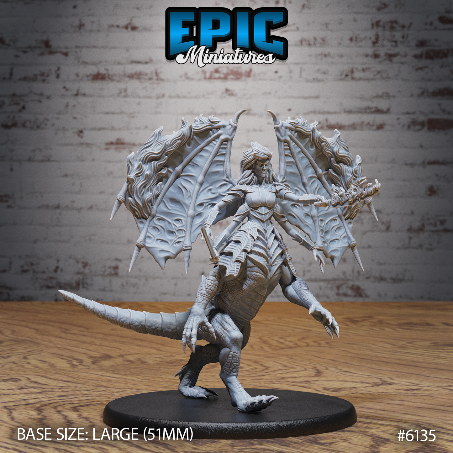 Ymeri Inferno Queen - Centaur Dragon Lady (3 Variants Available) - Epic Miniatures