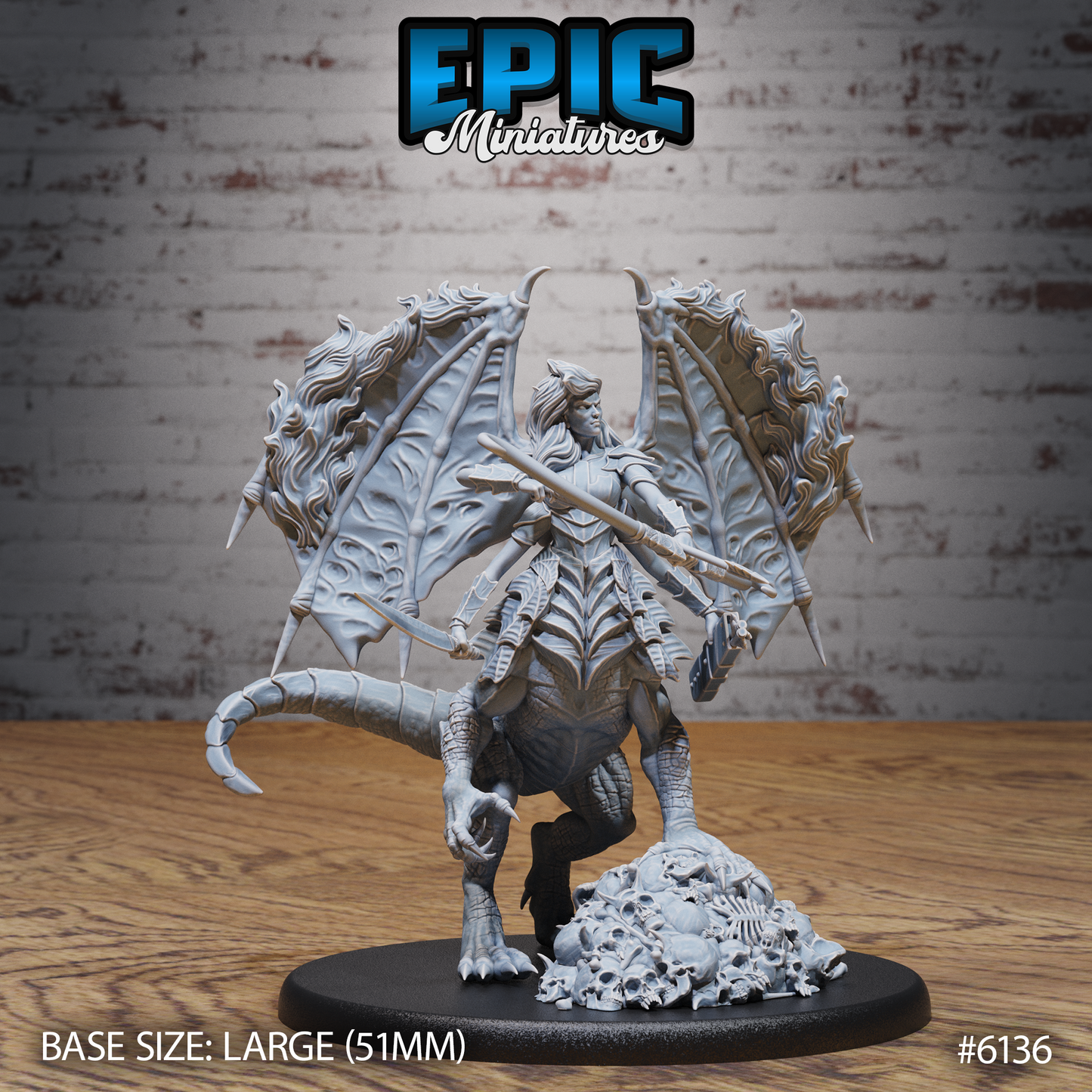 Ymeri Inferno Queen - Centaur Dragon Lady (3 Variants Available) - Epic Miniatures