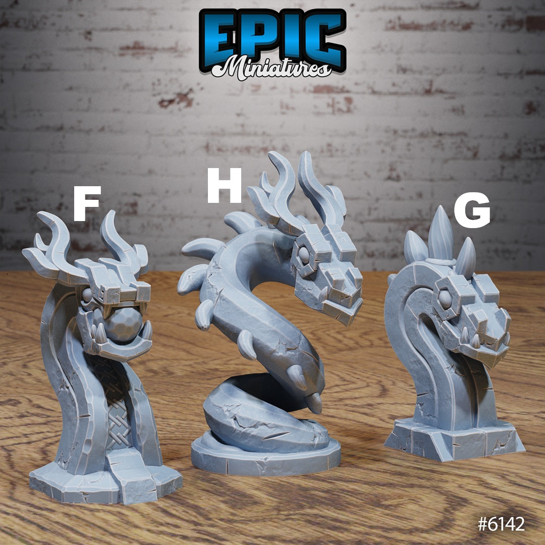 Swamp Lands Terrain Scatter Set - Stones and Statue Altars (8 Variants Available) - Epic Miniatures