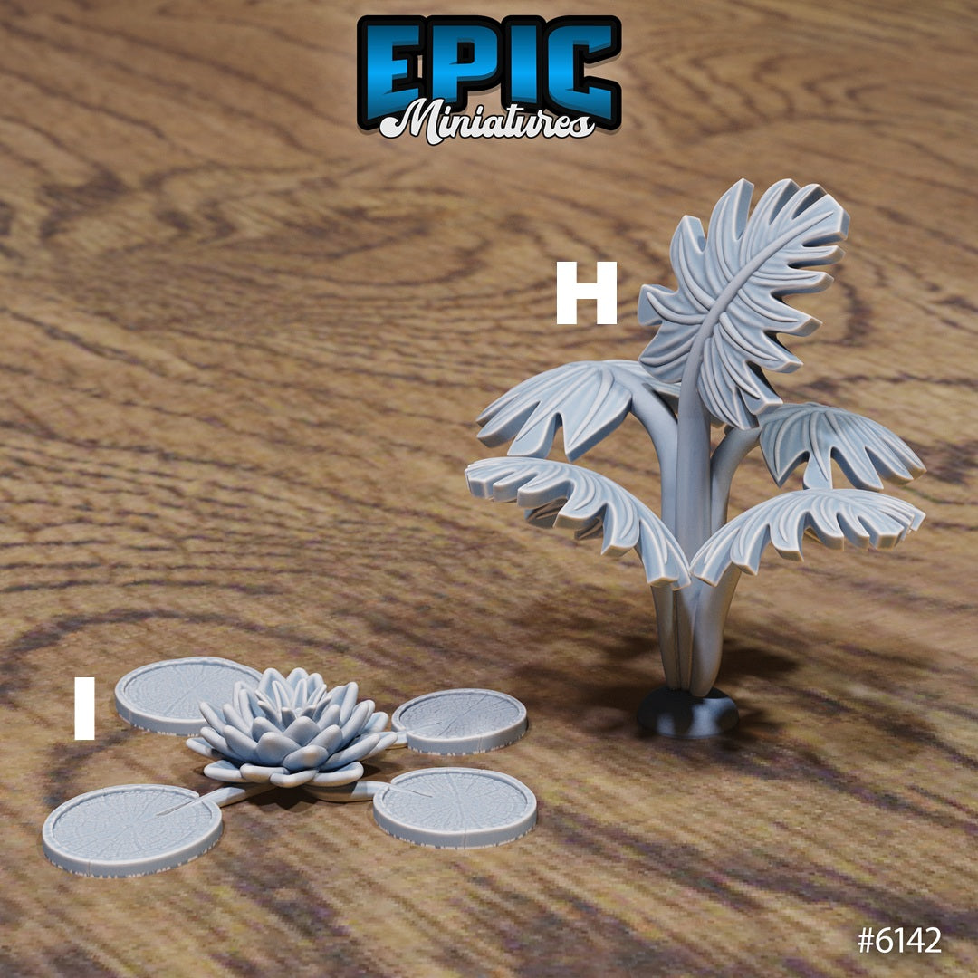 Swamp Lands Terrain Scatter Set - Trees and Plants (14 Variants Available) - Epic Miniatures