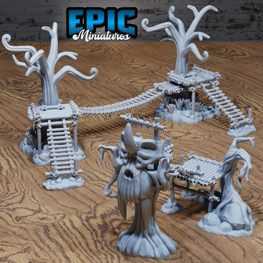 Swamp Lands, Elevated Roads (2 Variants Available) - Epic Miniatures