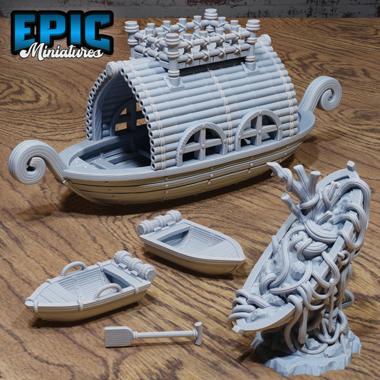 Swamp Boats (4 Variants Available) - Epic Miniatures
