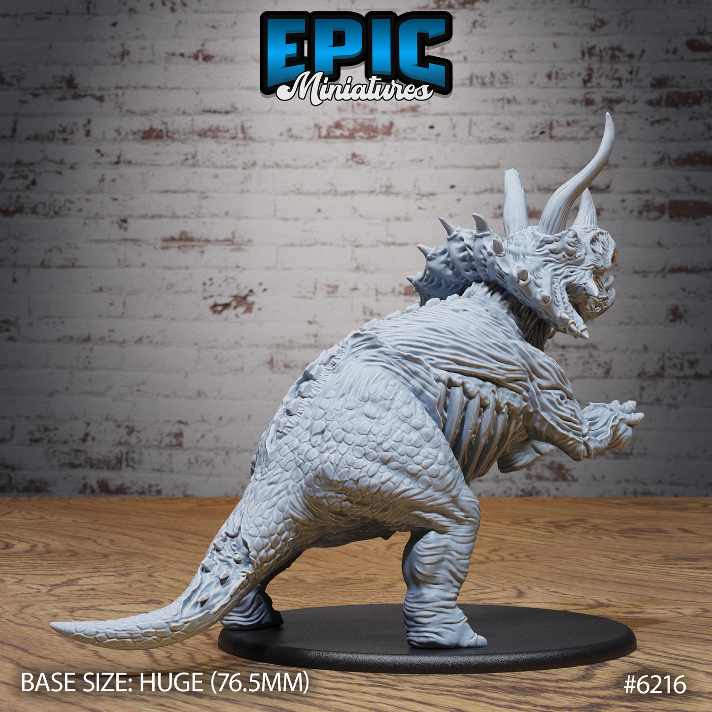 Zombie Triceratops (3 Variants Available) - Epic Miniatures