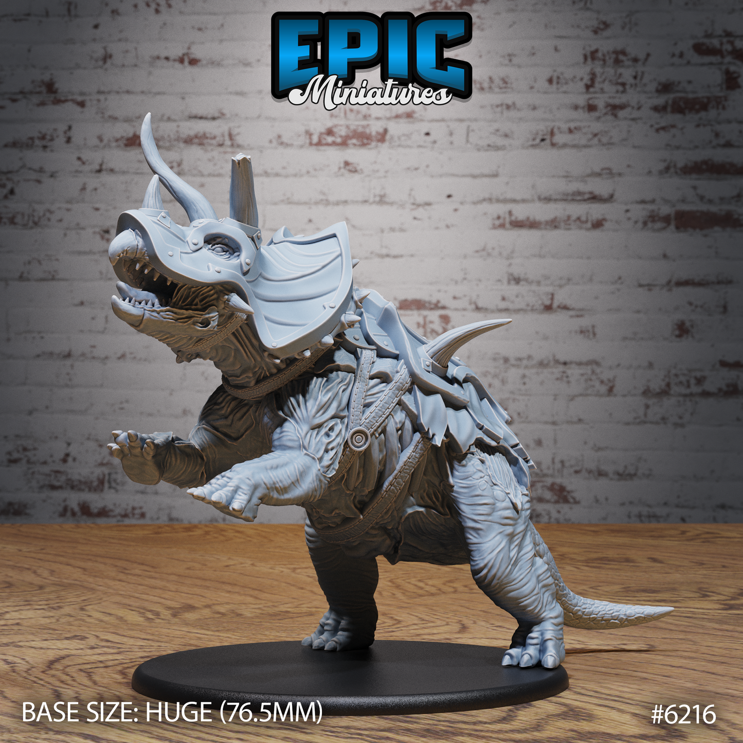 Zombie Triceratops Mounts (3 Variants Available) - Epic Miniatures