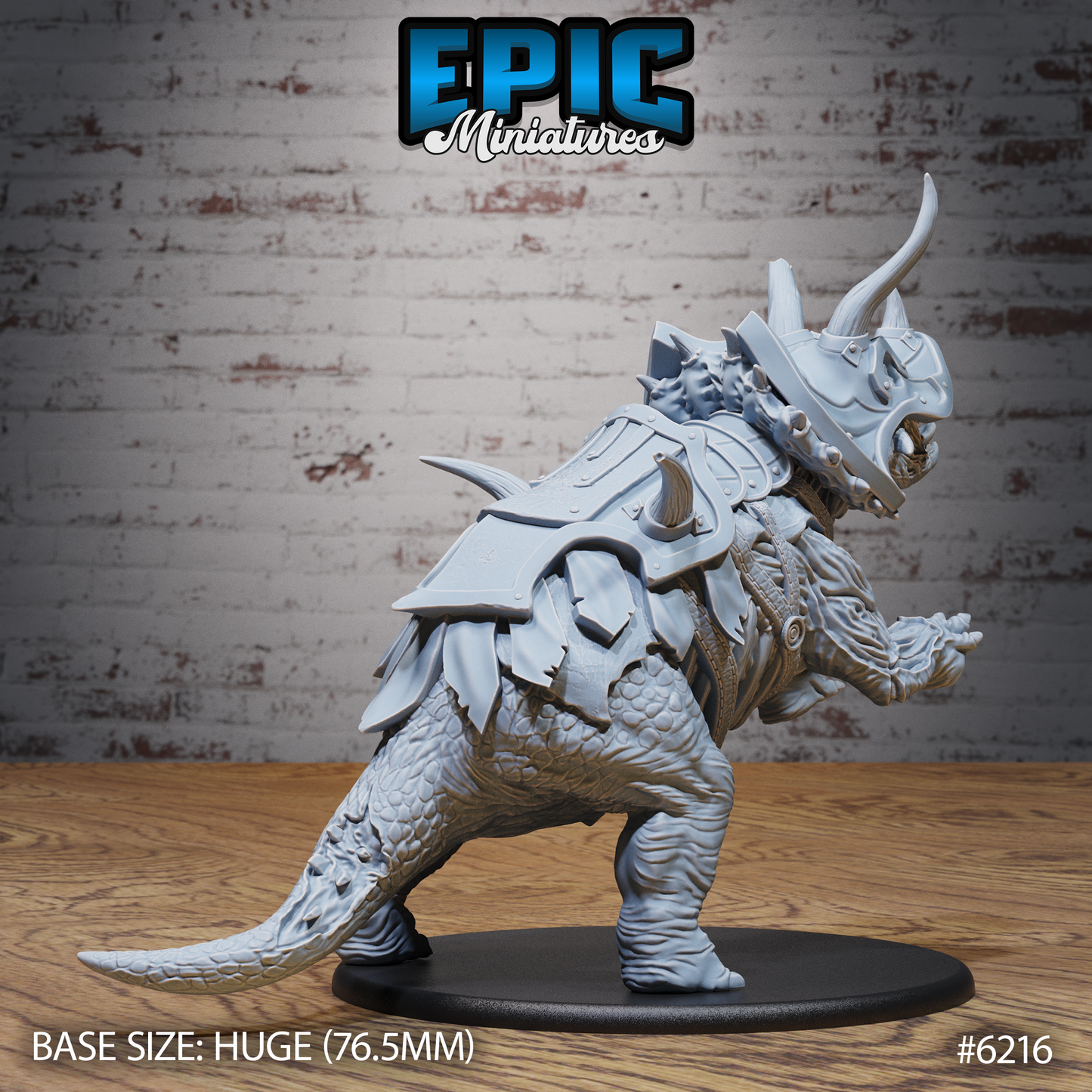Zombie Triceratops Mounts (3 Variants Available) - Epic Miniatures