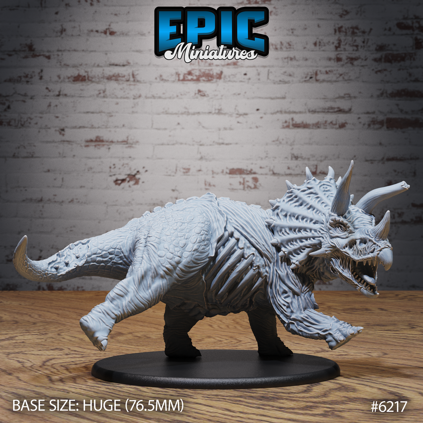 Zombie Triceratops (3 Variants Available) - Epic Miniatures