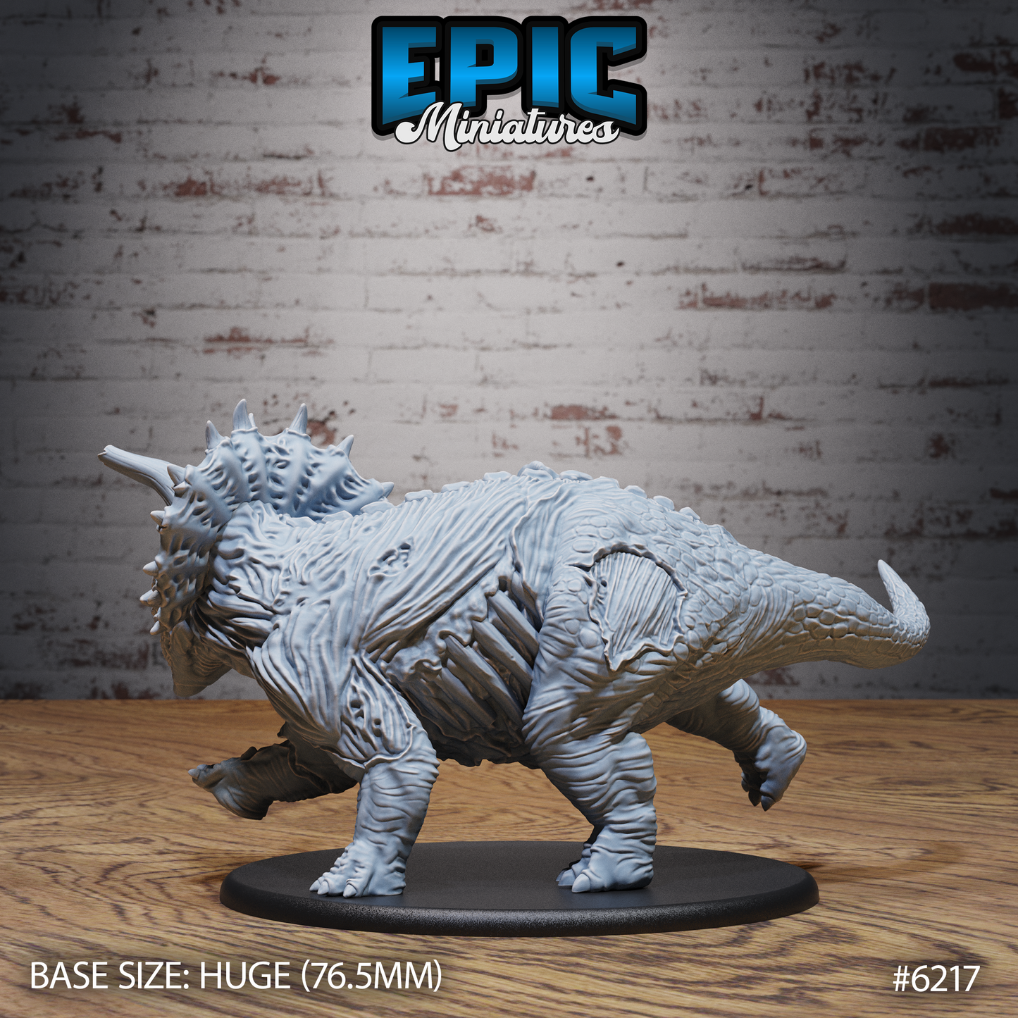 Zombie Triceratops (3 Variants Available) - Epic Miniatures