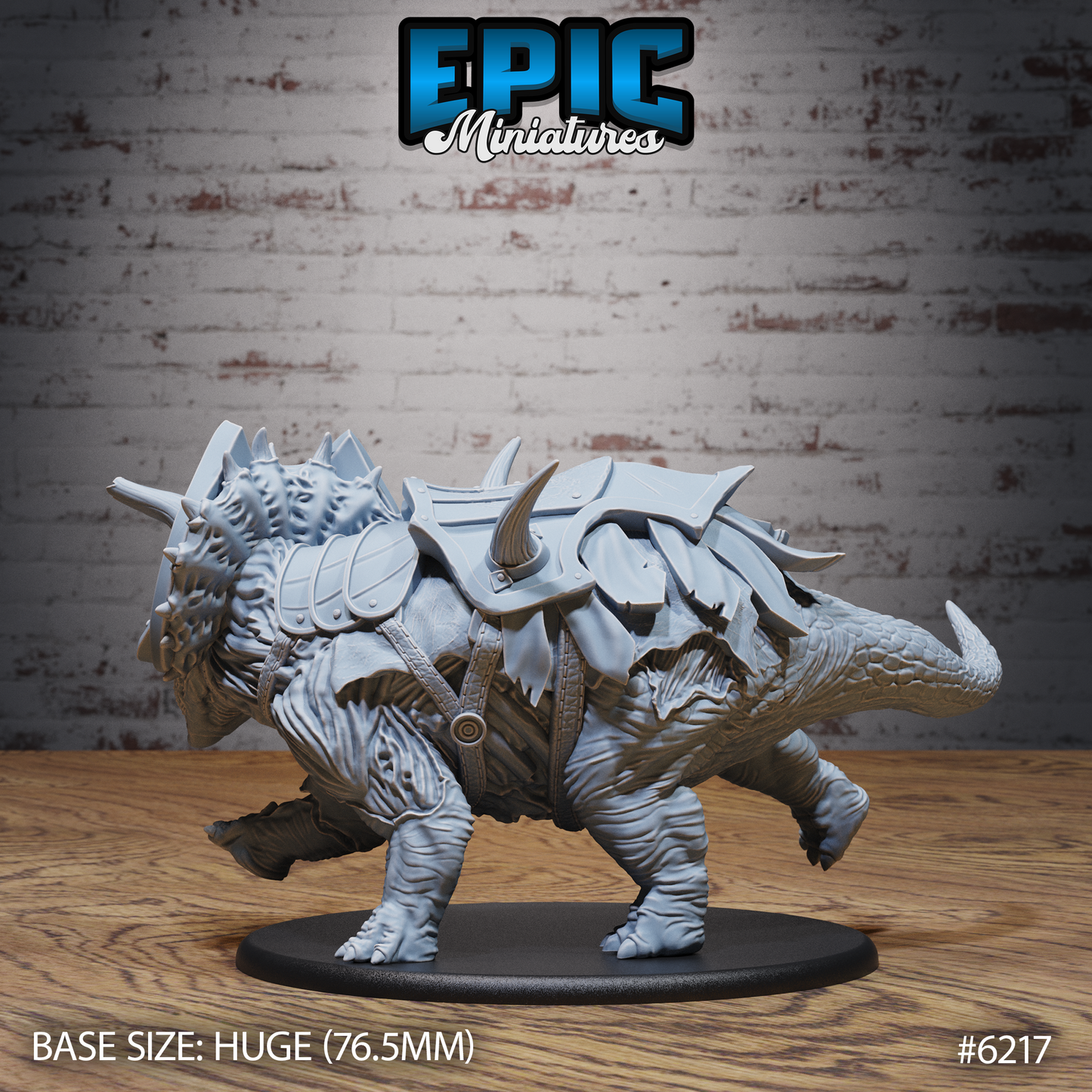Zombie Triceratops Mounts (3 Variants Available) - Epic Miniatures